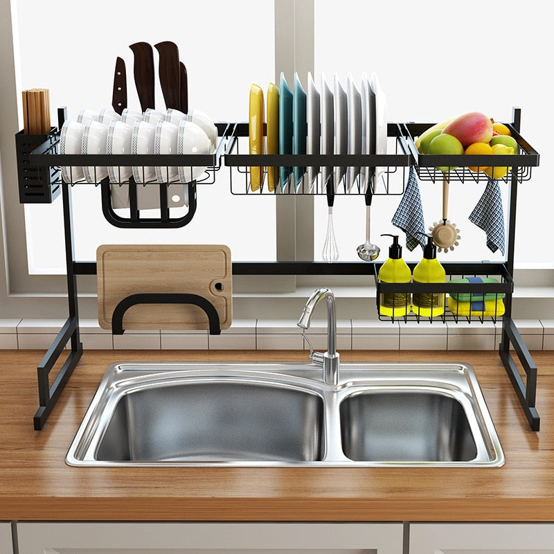 Stainless Steel U-shaped Kitchen Dish Rack