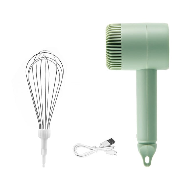 New Wireless Portable Electric Food Mixer Hand Blender 3 Speeds High Power Dough Blender Egg Beater Hand Mixer