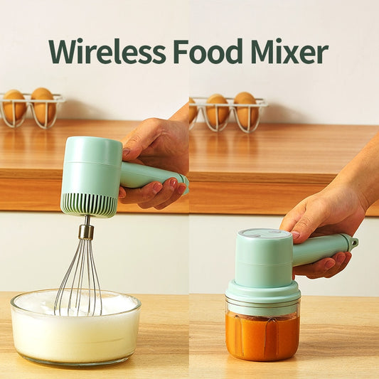 New Wireless Portable Electric Food Mixer Hand Blender 3 Speeds High Power Dough Blender Egg Beater Hand Mixer