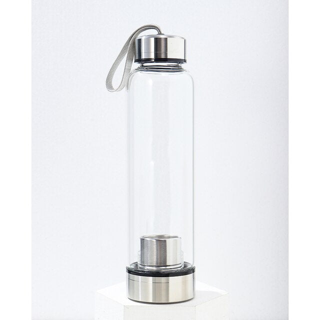 Crystal Glass Elixir Water Bottle