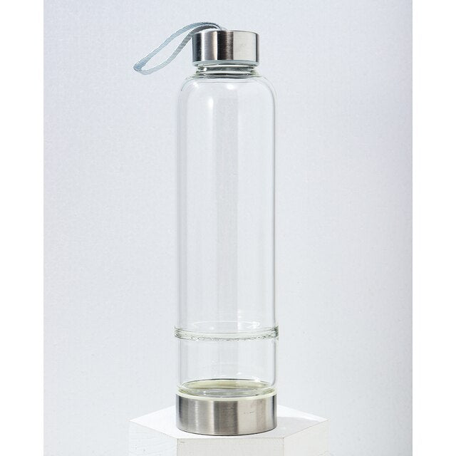 Crystal Glass Elixir Water Bottle