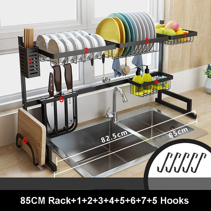 Stainless Steel U-shaped Kitchen Dish Rack