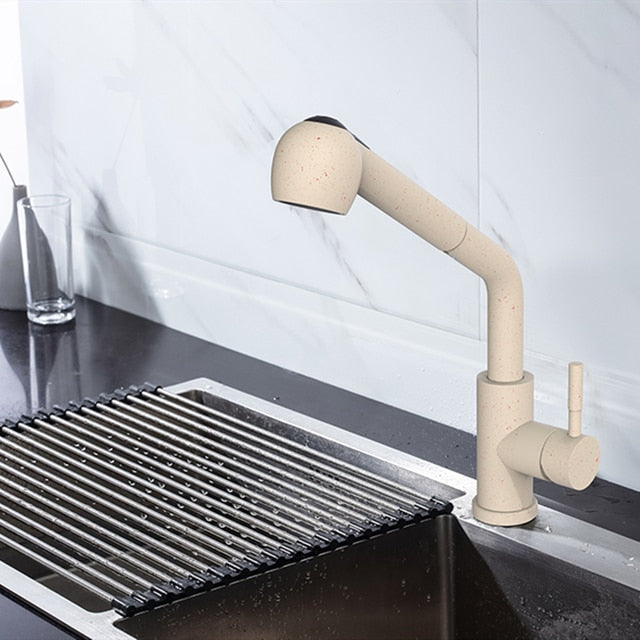 Kitchen Faucet Black Kitchen Tap  Pull Out  Kitchen Sink Mixer Tap Brushed Nickle Stream Sprayer Head Chrome Kitchen Water Tap - Arfolk