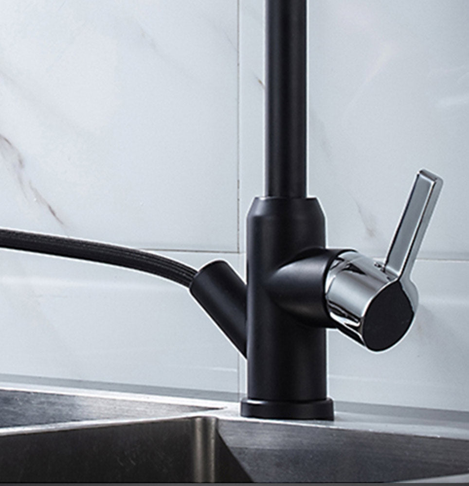 Kitchen Faucet Black Kitchen Tap  Pull Out  Kitchen Sink Mixer Tap Brushed Nickle Stream Sprayer Head Chrome Kitchen Water Tap - Arfolk