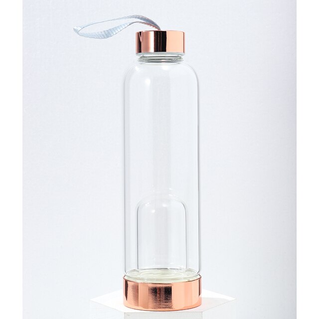 Crystal Glass Elixir Water Bottle