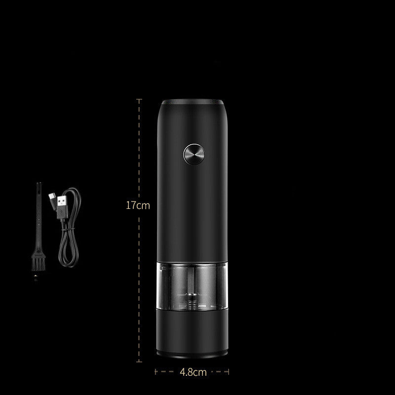 Rechargeable Electric Pepper And Salt Grinder Set One-Handed No Battery Needed Automatic Grinder With Adjustable Coarseness LED Light Refillable - Arfolk